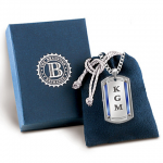 Proud To Call You Son Monogrammed Dog Tag Pendant Necklace