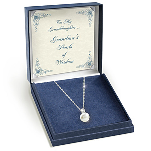 Precious Granddaughter Personalized Cultured Pearl Necklace Precious Granddaughter Personalized Cultured Pearl Necklace