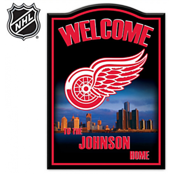 Red Wings de Detroit ® panneau de bienvenue personnalisé