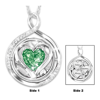 Never Ending Love Personalized Flip Pendant Necklace Never Ending Love Personalized Flip Pendant Necklace
