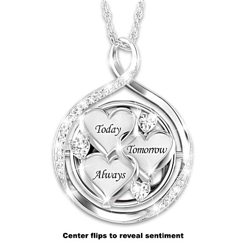 Never Ending Love Personalized Flip Pendant Necklace Never Ending Love Personalized Flip Pendant Necklace