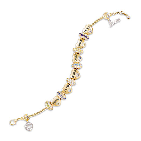 Pour toujours dans le cœur d’une mère Bracelet personnalisé Pour toujours dans le cœur d’une mère Bracelet personnalisé
