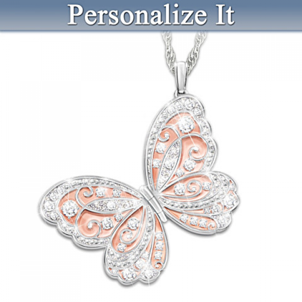 Spread Your Wings & Fly Personalized Pendant Necklace