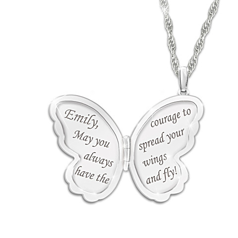 Spread Your Wings & Fly Personalized Pendant Necklace Spread Your Wings & Fly Personalized Pendant Necklace