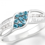 Waves Of Love Personalized Diamond Ring