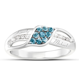 Waves Of Love Personalized Diamond Ring Waves Of Love Personalized Diamond Ring