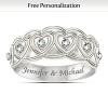 Hearts Full Of Diamonds Personalized Ring Hearts Full Of Diamonds Personalized Ring