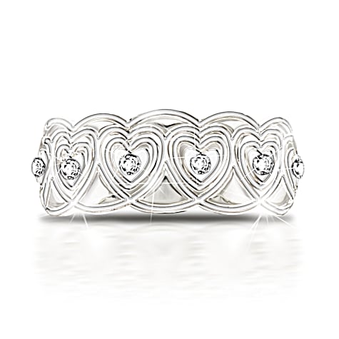 Hearts Full Of Diamonds Personalized Ring Hearts Full Of Diamonds Personalized Ring