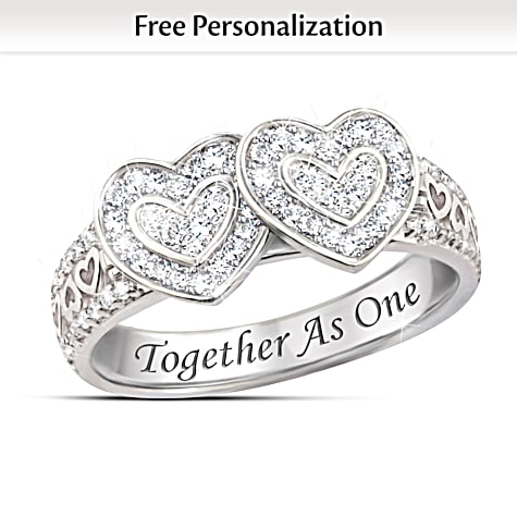 70 Genuine White Topaz Together As One Personalized Ring 70 Genuine White Topaz Together As One Personalized Ring