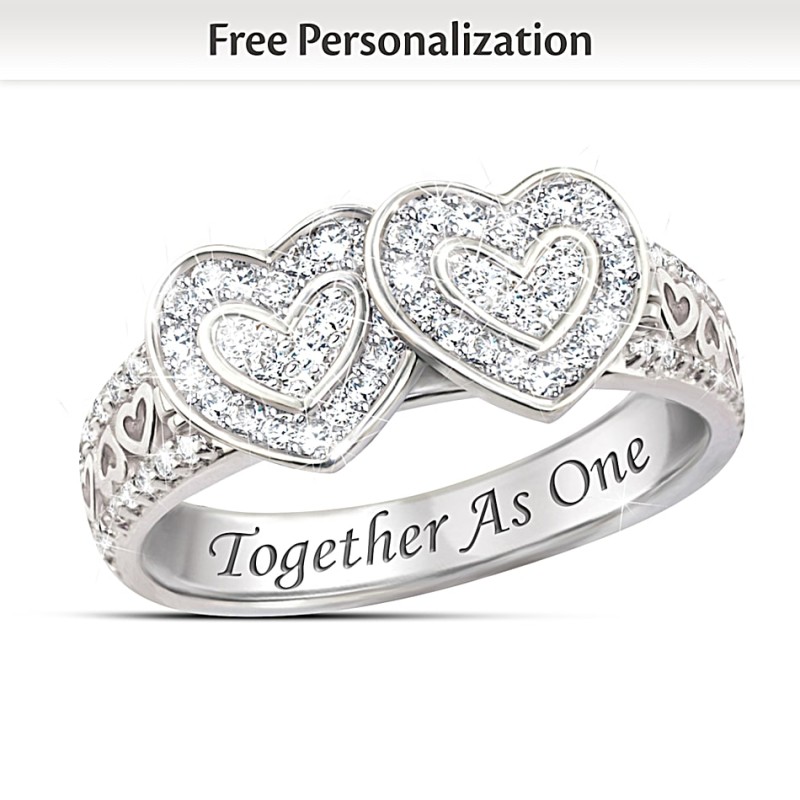 70 Genuine White Topaz Together As One Personalized Ring 70 Genuine White Topaz Together As One Personalized Ring