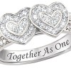 70 Genuine White Topaz Together As One Personalized Ring 70 Genuine White Topaz Together As One Personalized Ring