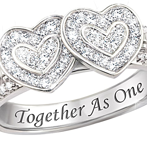 70 Genuine White Topaz Together As One Personalized Ring 70 Genuine White Topaz Together As One Personalized Ring