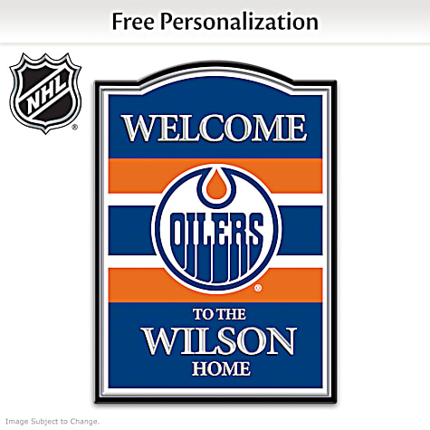 Edmonton Oilers® Personalized Welcome Sign Edmonton Oilers® Personalized Welcome Sign
