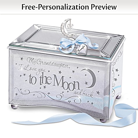 Granddaughter, I Love You To The Moon Personalized Music Box Granddaughter, I Love You To The Moon Personalized Music Box