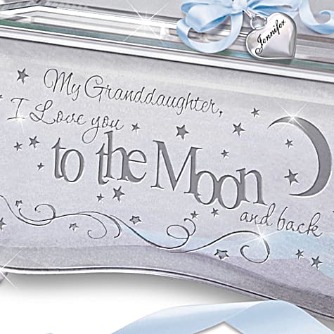 Granddaughter, I Love You To The Moon Personalized Music Box Granddaughter, I Love You To The Moon Personalized Music Box