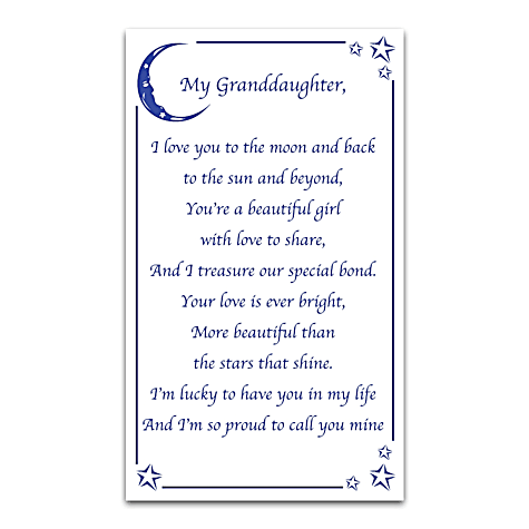 Granddaughter, I Love You To The Moon Personalized Music Box Granddaughter, I Love You To The Moon Personalized Music Box
