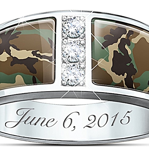 Bague de mariage personnalisée Camo Bague de mariage personnalisée Camo