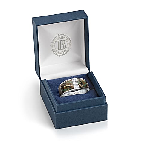 Bague de mariage personnalisée Camo Bague de mariage personnalisée Camo