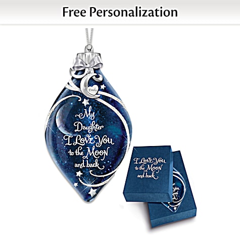 Daughter, I Love You To The Moon Personalized Ornament Daughter, I Love You To The Moon Personalized Ornament