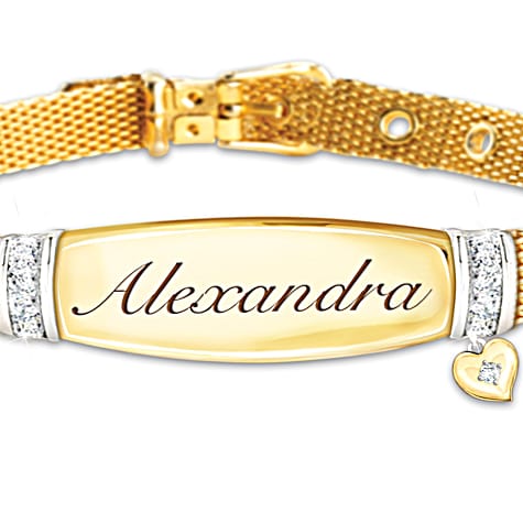 7-Diamond Love For My Daughter Personalized Bracelet 7-Diamond Love For My Daughter Personalized Bracelet