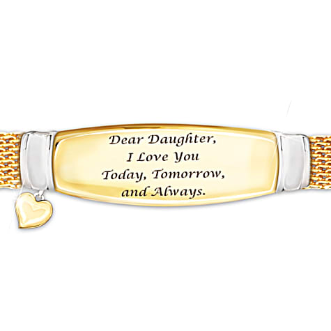 7-Diamond Love For My Daughter Personalized Bracelet 7-Diamond Love For My Daughter Personalized Bracelet