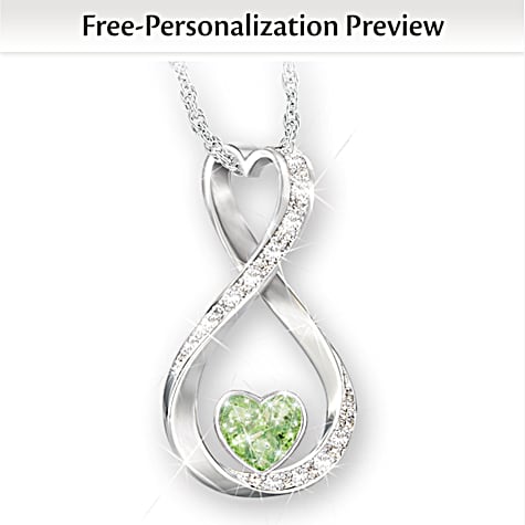 Birthstone Forever Loved Personalized Granddaughter Necklace Birthstone Forever Loved Personalized Granddaughter Necklace