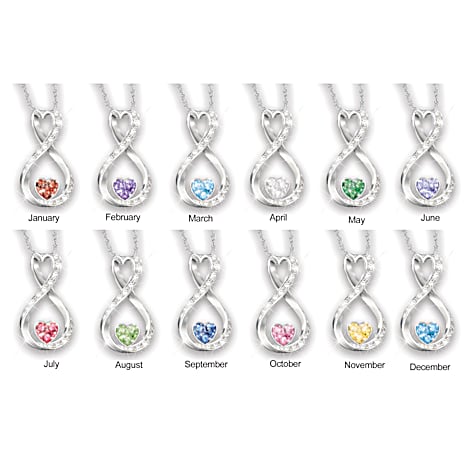 Birthstone Forever Loved Personalized Granddaughter Necklace Birthstone Forever Loved Personalized Granddaughter Necklace