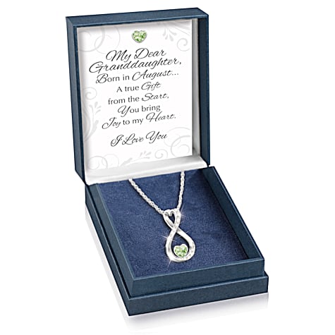 Birthstone Forever Loved Personalized Granddaughter Necklace Birthstone Forever Loved Personalized Granddaughter Necklace