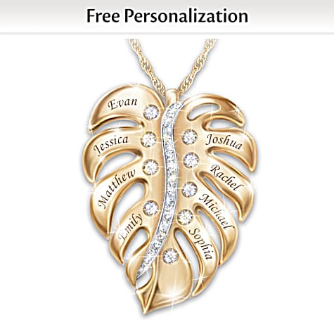 Notre famille grandit dans l’amour Collier pendentif personnalisé Notre famille grandit dans l’amour Collier pendentif personnalisé