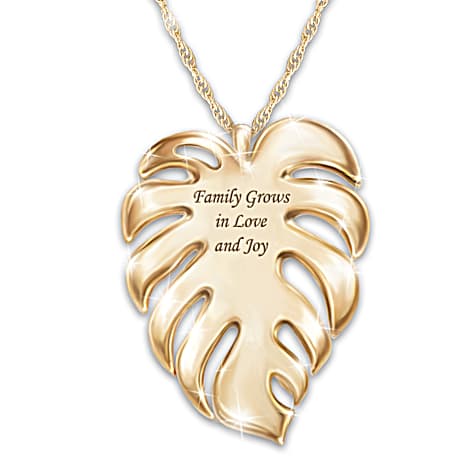 Notre famille grandit dans l’amour Collier pendentif personnalisé Notre famille grandit dans l’amour Collier pendentif personnalisé