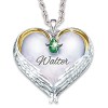 Birthstone Always In My Heart Personalized Pendant Necklace Birthstone Always In My Heart Personalized Pendant Necklace