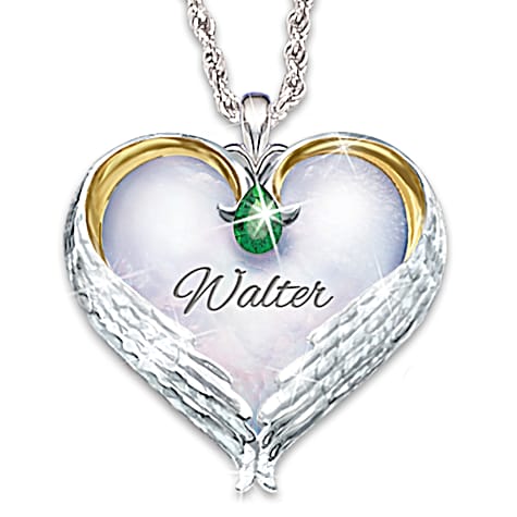 Birthstone Always In My Heart Personalized Pendant Necklace Birthstone Always In My Heart Personalized Pendant Necklace