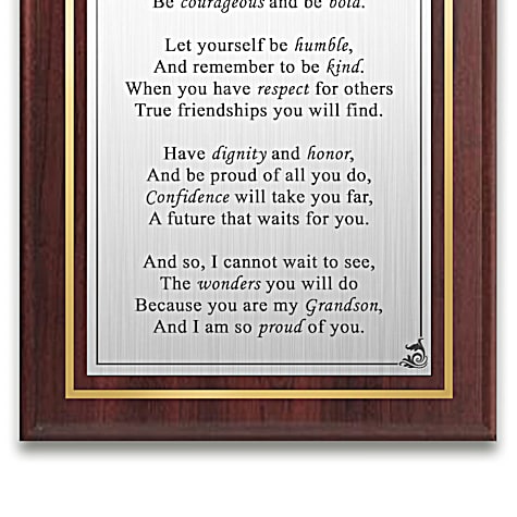 Petits-fils Mots de sagesse Décoration murale personnalisée Petits-fils Mots de sagesse Décoration murale personnalisée