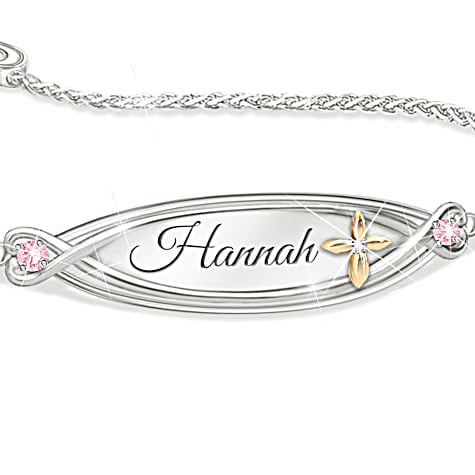 1 Diamond Granddaughter God Bless You Personalized Bracelet 1 Diamond Granddaughter God Bless You Personalized Bracelet