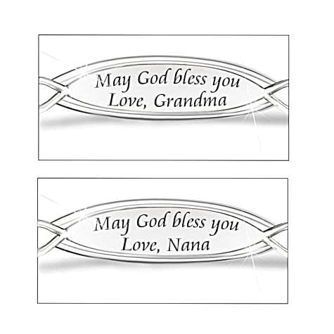1 Diamond Granddaughter God Bless You Personalized Bracelet 1 Diamond Granddaughter God Bless You Personalized Bracelet