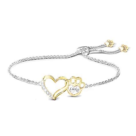 Paw Prints On My Heart Personalized Bracelet Paw Prints On My Heart Personalized Bracelet
