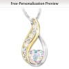 1.36-Carat Rainbow Bridge Personalized Pendant Necklace 1.36-Carat Rainbow Bridge Personalized Pendant Necklace