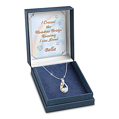 1.36-Carat Rainbow Bridge Personalized Pendant Necklace 1.36-Carat Rainbow Bridge Personalized Pendant Necklace
