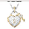 Key To Happiness Personalized Pendant Necklace Key To Happiness Personalized Pendant Necklace