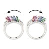 Bague de famille personnalisée en cristal coulissant Pierre de naissance Bague de famille personnalisée en cristal coulissant Pierre de naissance