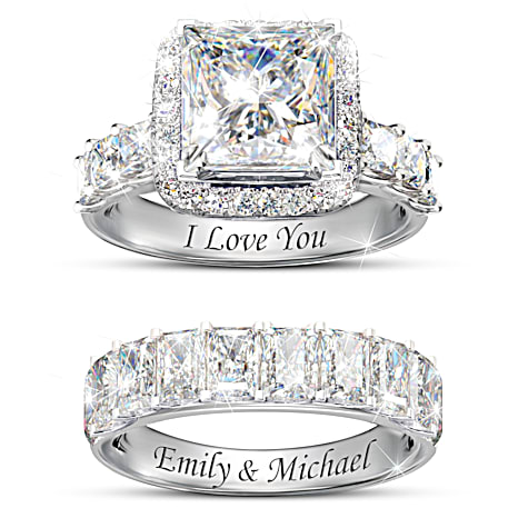 20 Carats Of Brilliance Personalized Bridal Ring Set 20 Carats Of Brilliance Personalized Bridal Ring Set