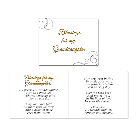 Bénédictions en diamant pour ma petite-fille Bracelet personnalisé Bénédictions en diamant pour ma petite-fille Bracelet personnalisé