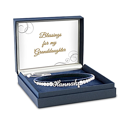 Bénédictions en diamant pour ma petite-fille Bracelet personnalisé Bénédictions en diamant pour ma petite-fille Bracelet personnalisé