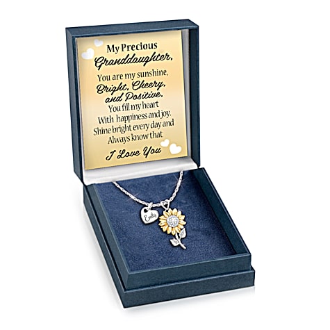 Shine Bright Granddaughter Personalized Pendant Necklace Shine Bright Granddaughter Personalized Pendant Necklace