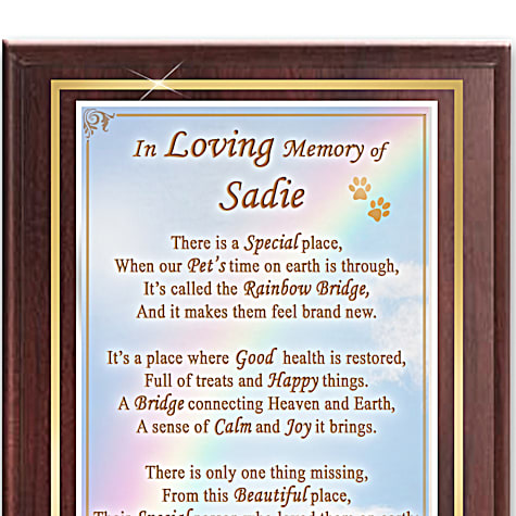 Rainbow Bridge Personalized Wall Decor Rainbow Bridge Personalized Wall Decor