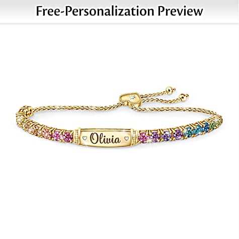 Amazing Granddaughter Personalized Rainbow Crystal Bracelet Amazing Granddaughter Personalized Rainbow Crystal Bracelet