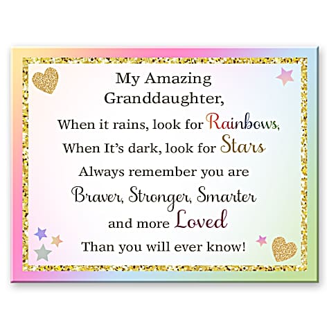 Amazing Granddaughter Personalized Rainbow Crystal Bracelet Amazing Granddaughter Personalized Rainbow Crystal Bracelet