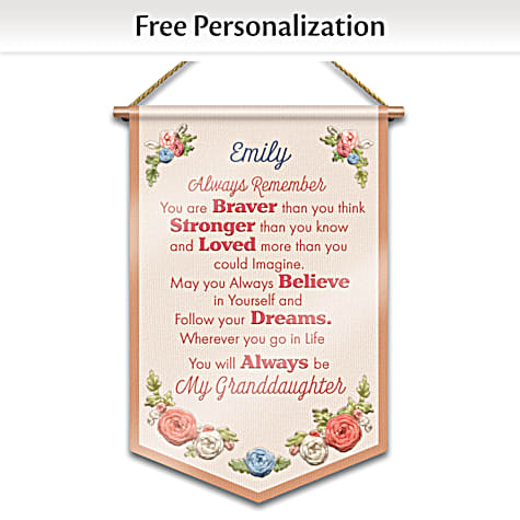My Granddaughter, Always Remember Personalized Wall Decor My Granddaughter, Always Remember Personalized Wall Decor