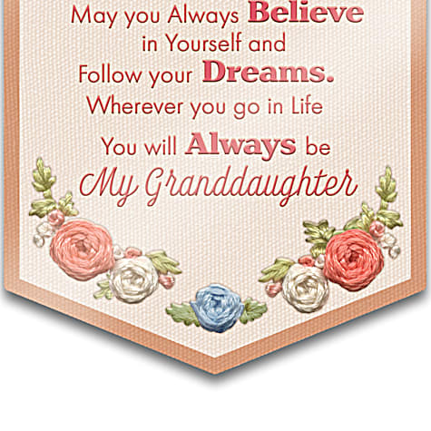 My Granddaughter, Always Remember Personalized Wall Decor My Granddaughter, Always Remember Personalized Wall Decor