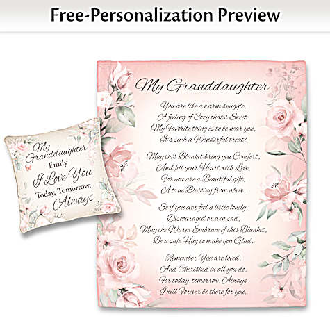 Warm Wishes Personalized Pillow And Blanket Set Warm Wishes Personalized Pillow And Blanket Set